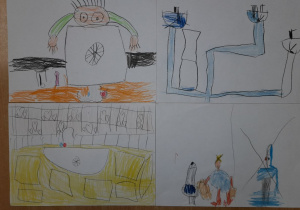 Plakaty z pomysłami dzieci na oszczędzanie wody: zakręcamy wodę po umyciu rąk.