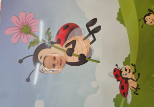 Nikoś prezentuje się jako śliczna biedronka