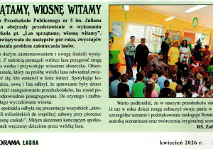 Tekst artykułu wraz ze zdjęciem umieszczony w "Panoramie Łaskiej"