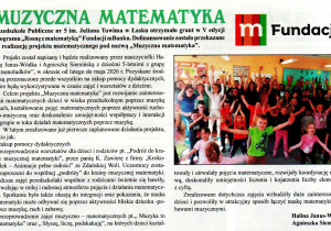 Tekst artykułu wraz ze zdjęciem umieszczony w "Panoramie Łaskiej"