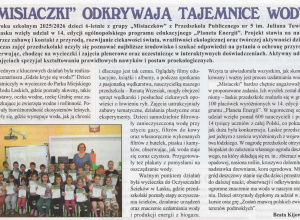 O NAS W PRASIE ROK SZKOLNY 2025/2026