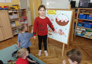 Anastazja wskazuje swoje ulubione pączki.