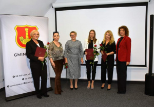 Wręczenie nagrody Burmistrza pani Ewie Pruś 15.10.2024 r.