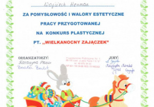 Dyplom wyróżnienie dla Wojciecha Hermana