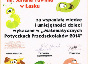 "Matematyczne Potyczki Przedszkolaków 2014"