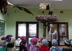 Dzieci w Muzeum Przyrody w Rogowie