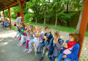 Zwiedzanie zoo zaostrzyło apetyt przedszkolaków.
