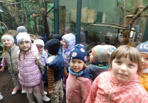 Dzieci zachwycają się róźnymi gatunkami małp.