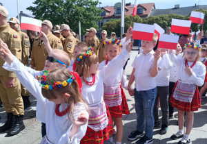 Nasze przedszkolaki na Placu 11 Listopada.